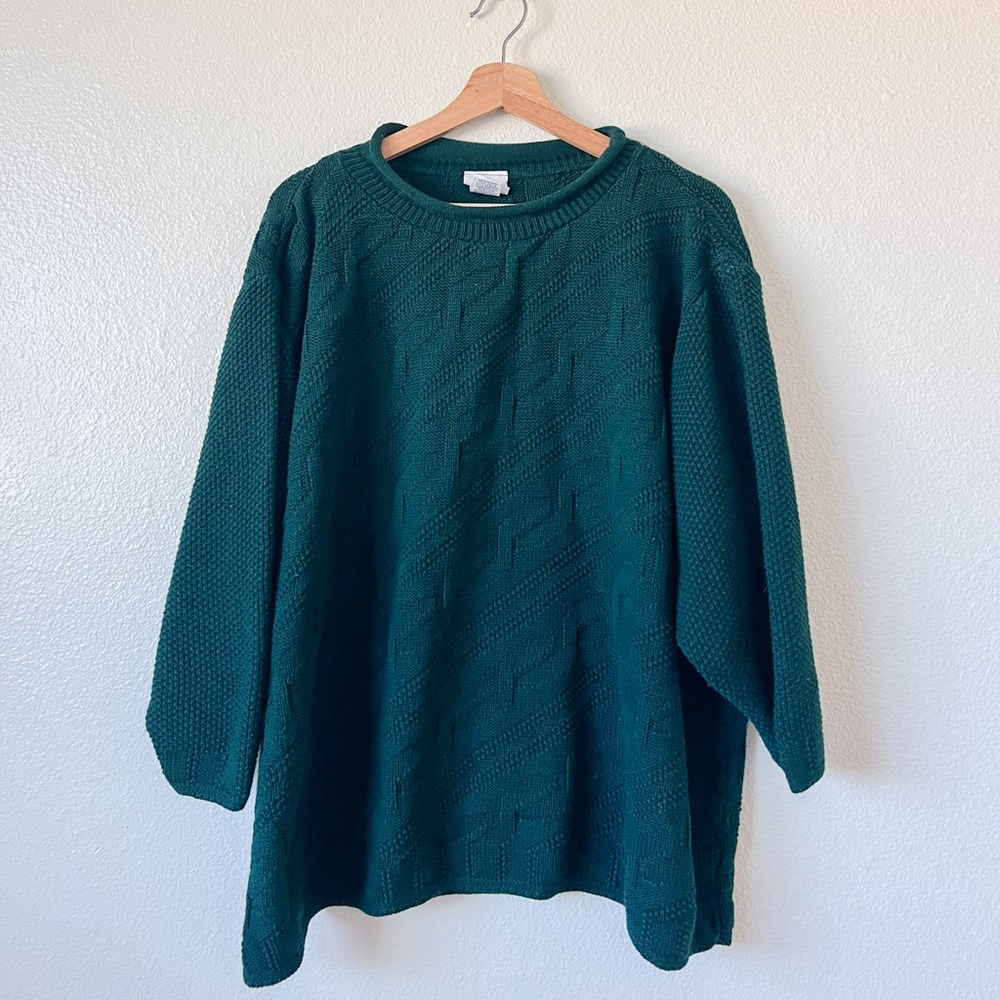 Vintage Green Knit Women's Sweater